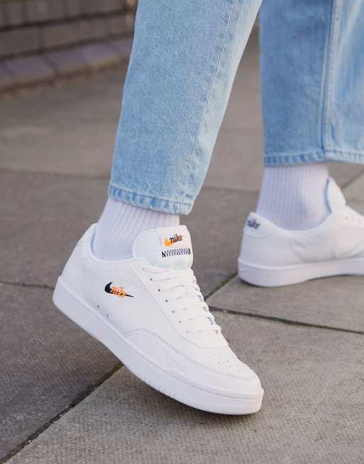 Nike Court Vintage Premium leather sneakers in white | ASOS