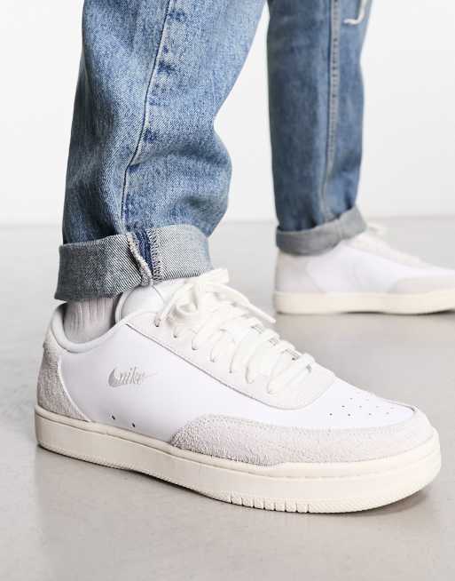 Nike - Court Vintage - Premium sneakers in wit en grijs, 4 van 4