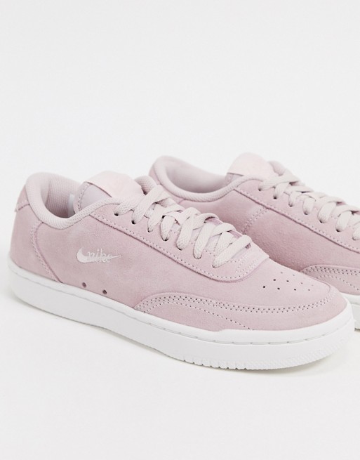 Nike Court Vintage trainers in pale pink suede