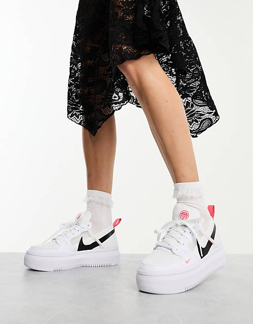 Nike Court Vision Alta sneakers in white & black | ASOS