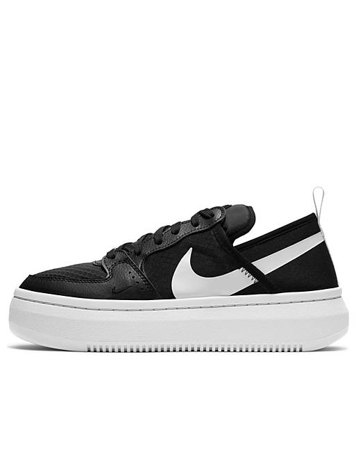 Nike Court Vision Alta TXT sneakers in black/white | ASOS