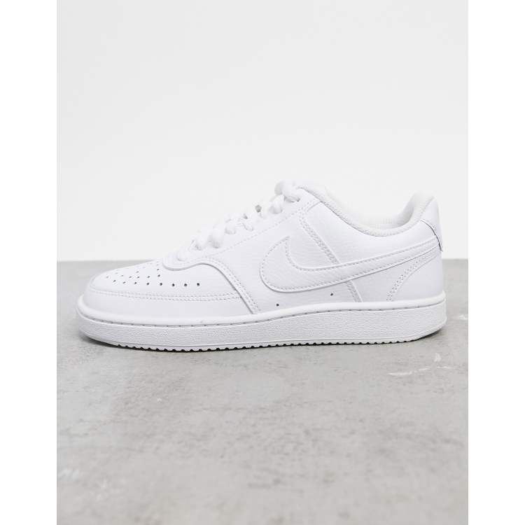 White nike store court shoes