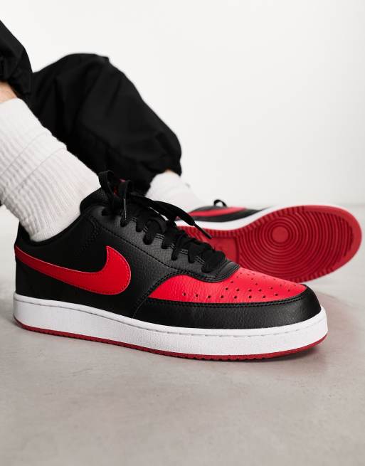 Red and black store nike womens shoes