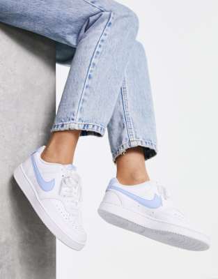nike court vision low white royal tint