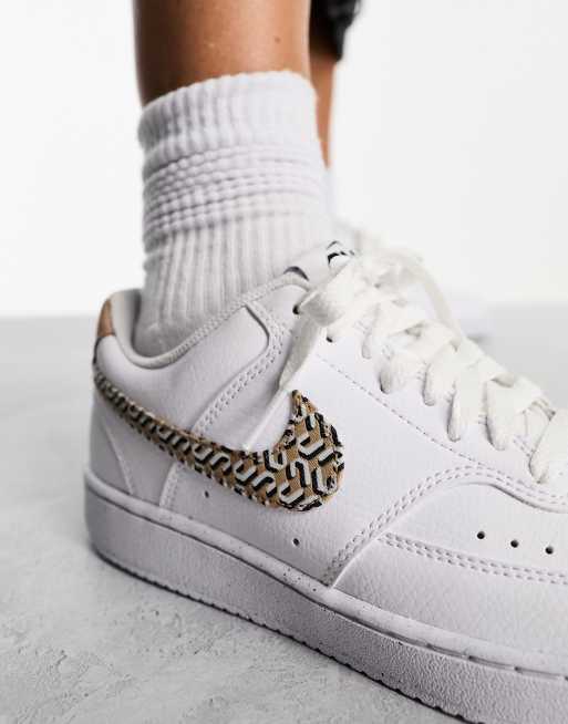 Nike Court Vision Low sneakers in white & brown, 4 of 4