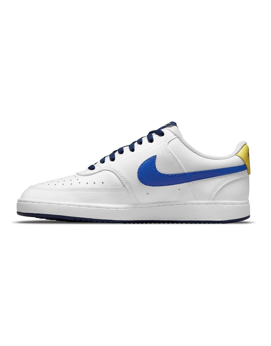 Nike Court Vision Low sneakers in white/hyper royal