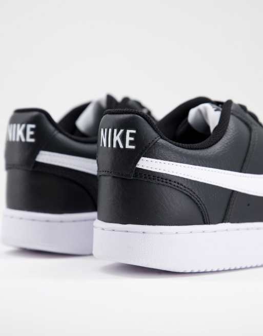 Nike Court Vision low trainers in black and white, 3 of 4