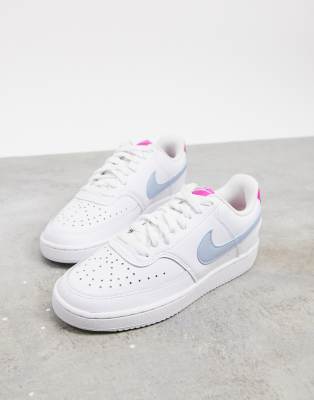 nike court vision low white blue