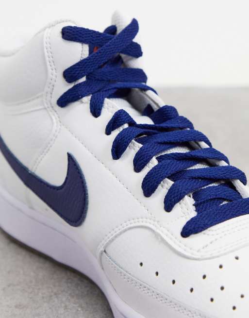 Nike court vision mid blanche hot sale