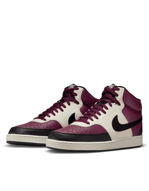 maroon nike high tops