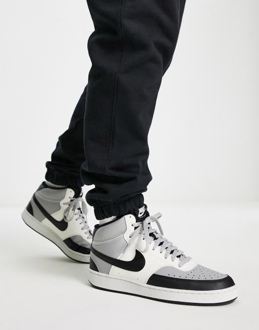 Nike gray black deals and white shoes