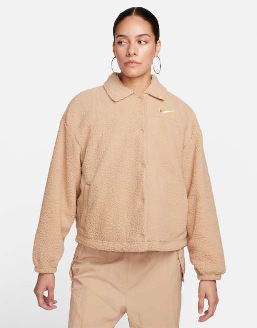 Nike sherpa best sale jacket white