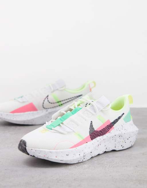 Nike - Crater Impact - Sneakers bianco sporco e colori fluo