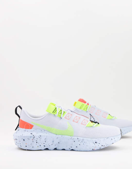 Nike - Crater Impact - Sneakers in blauw en neongroen