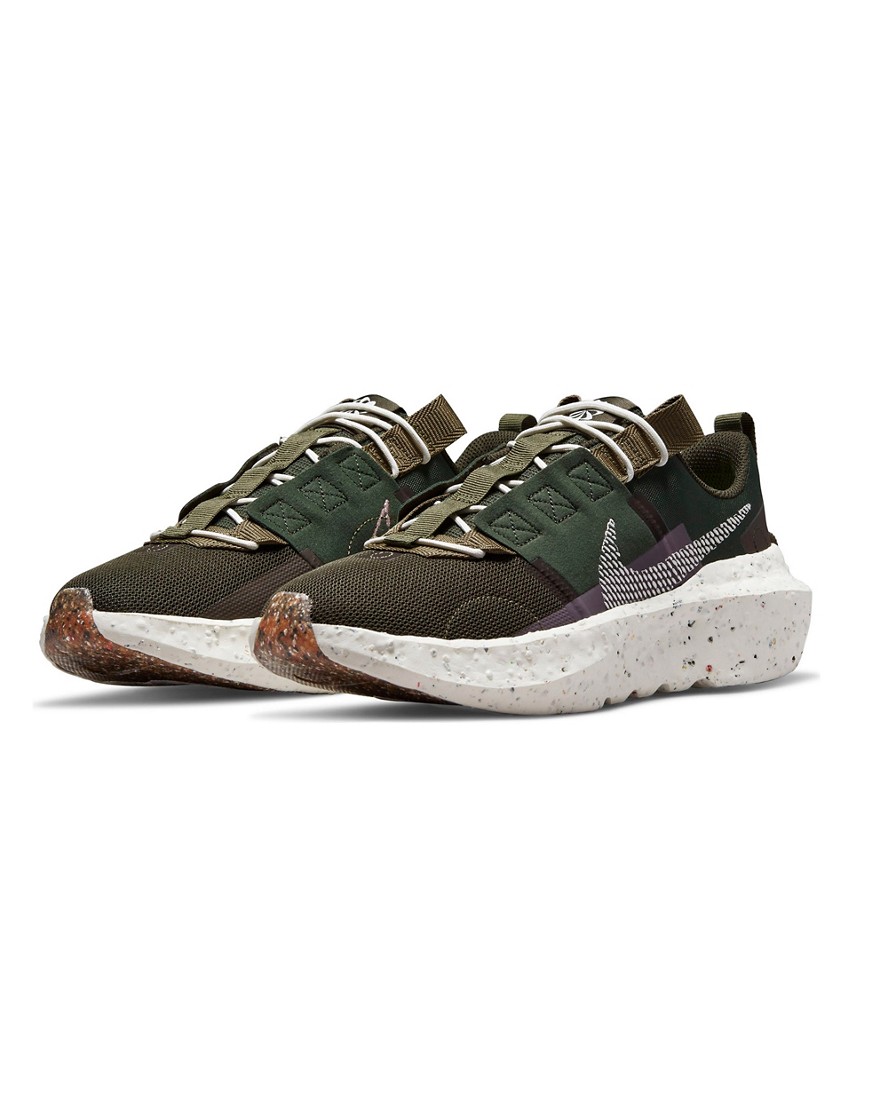 Nike Crater Impact sneakers in sequoia/pink glaze-Green