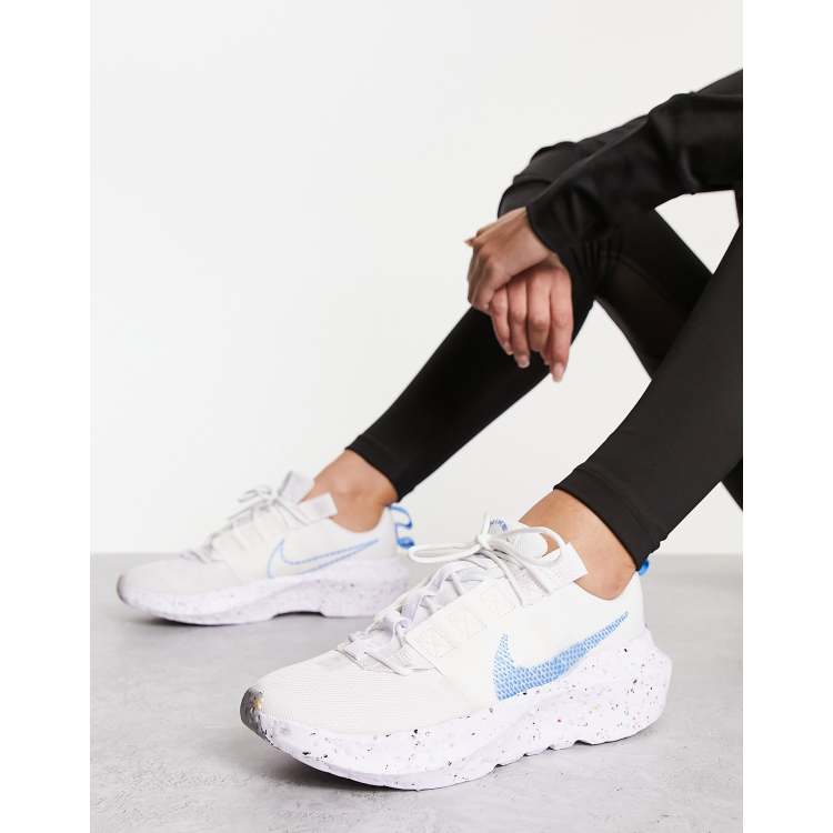 omroeper Treinstation Sanctie Nike Crater Impact sneakers in white and blue | ASOS