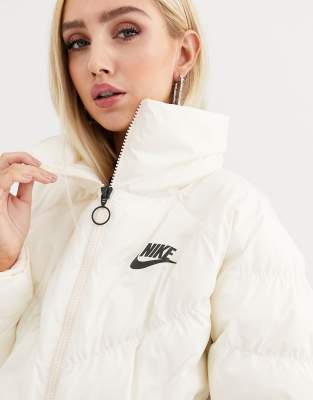 white nike padded jacket