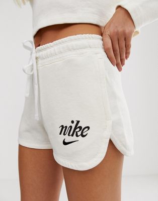 nike cream shorts womens