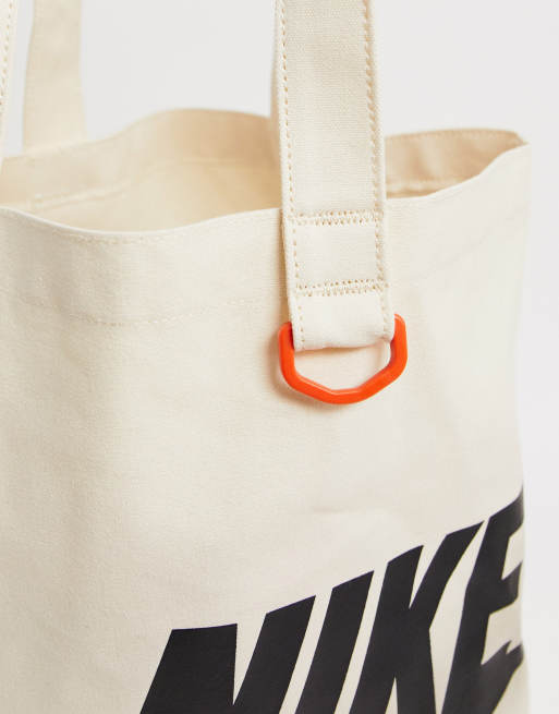 Nike cream store tote bag