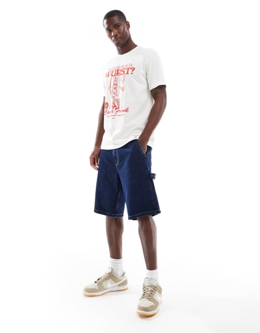 Nike - Cremehvid T-shirt med grafisk print, 3 af 4