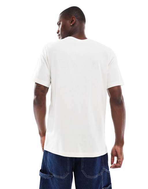 Nike - Cremehvid T-shirt med grafisk print, 4 af 4