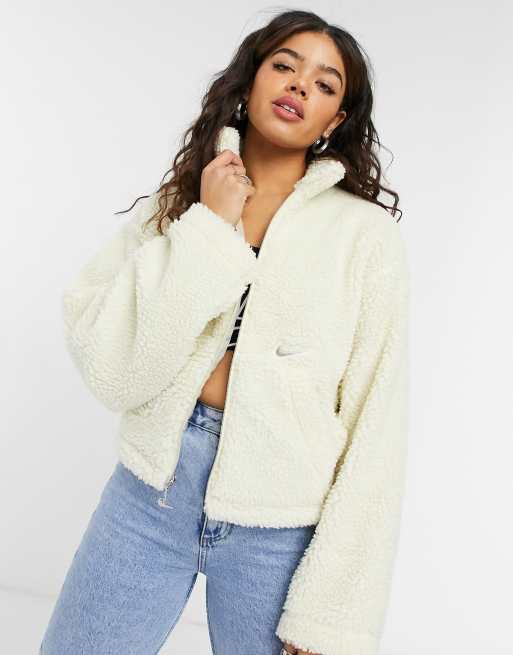 Fleece hotsell white jacket