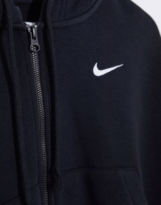 black nike zip up