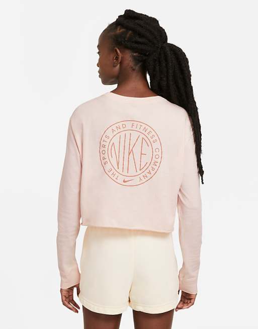 nike cropped long sleeve shirt