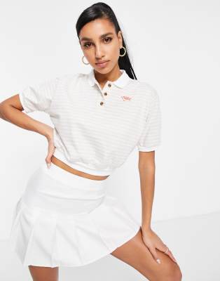 nike polo crop top