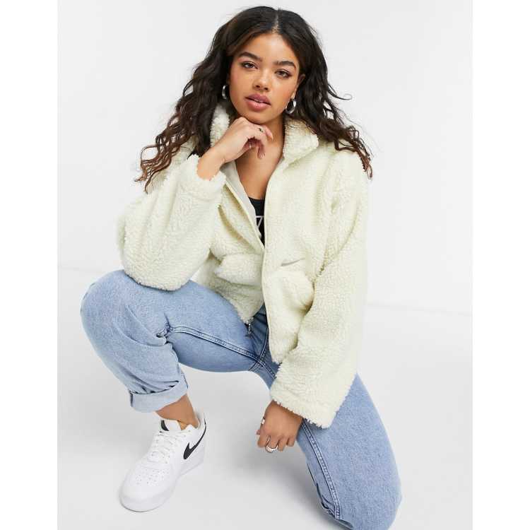 Cropped discount teddy fleece