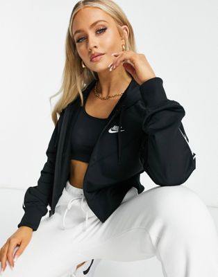 black cropped nike hoodie