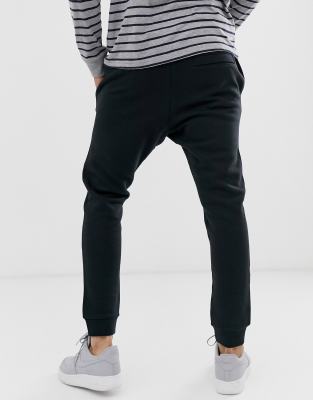 nike club cuffed joggers black