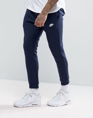 Nike - Cuffed Club - Joggingbroek in donkerblauw 804408-451-Marineblauw