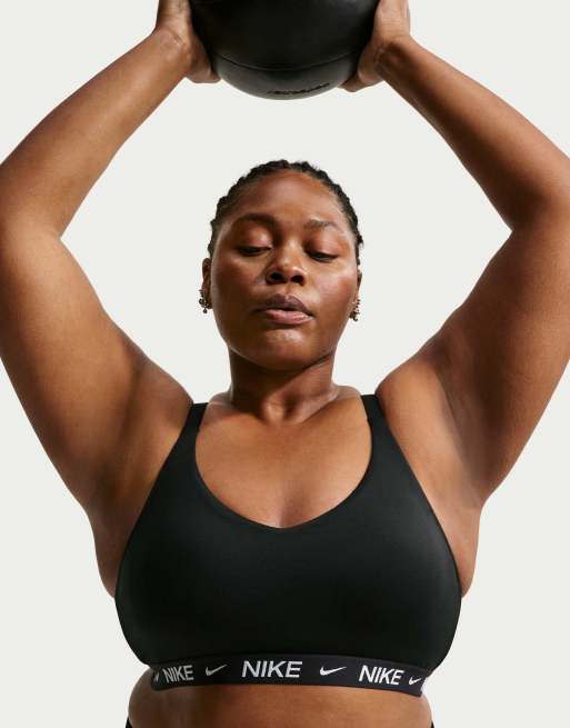 Nike Curve reggiseno sportivo imbottito regolabile nero, 3 di 4