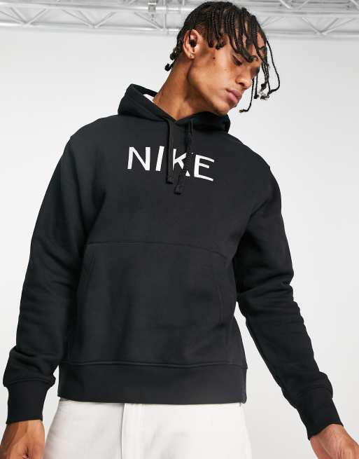 Nike – Czarna bluza z kapturem i z napisem „Have a Nike Day”