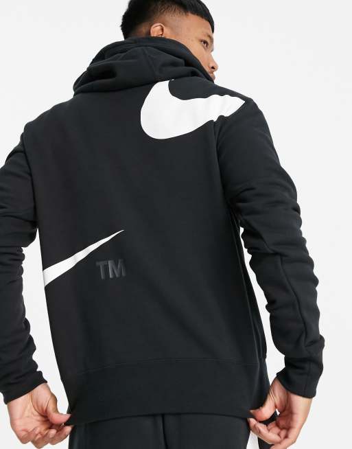 Nike – Czarna polarowa bluza z kapturem i logo Swoosh , 2 z 4