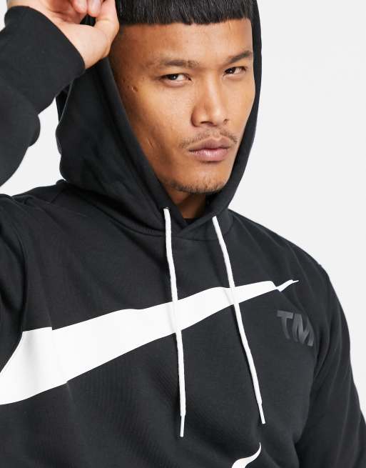 Nike – Czarna polarowa bluza z kapturem i logo Swoosh , 3 z 4