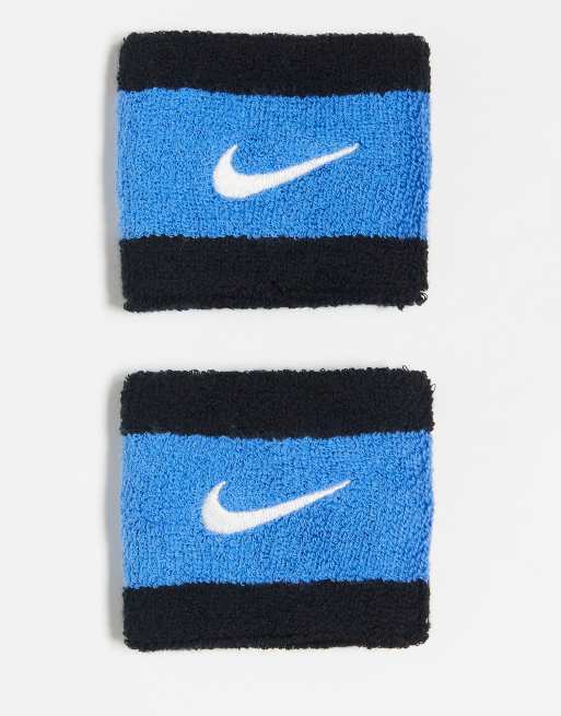 Nike – Czarne frotki na nadgarstek z logo Swoosh