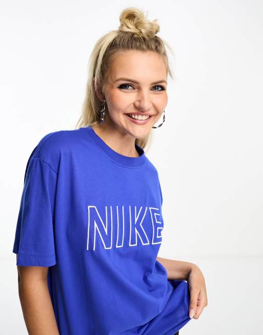 Royal blue nike store shirt women's