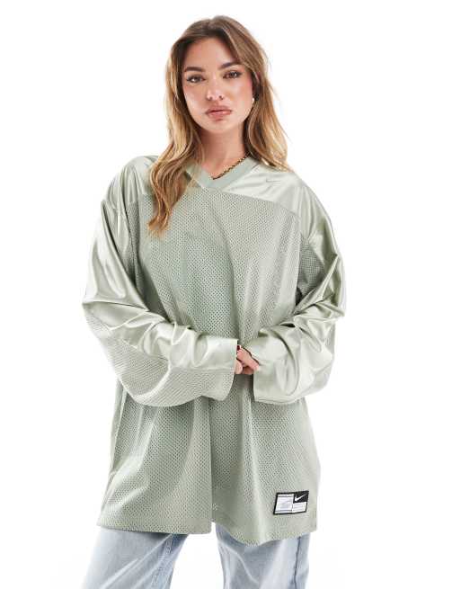 Nike - Dance - Maglia verde a maniche lunghe con logo 