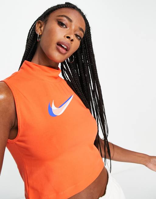 Nike crop store top orange