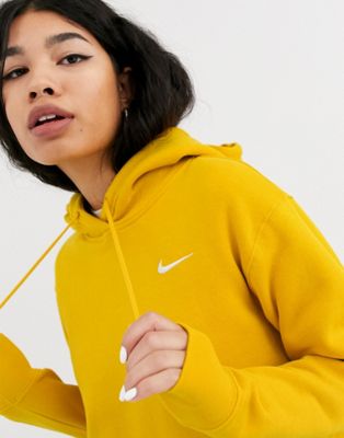 Nike dark yellow mini swoosh oversized 