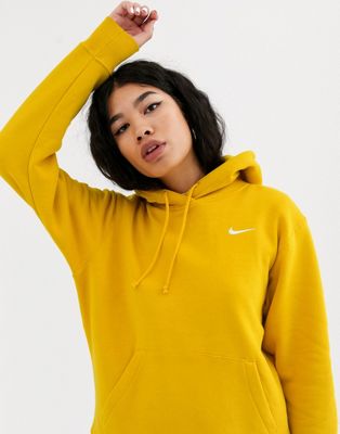 nike swoosh hoodie yellow