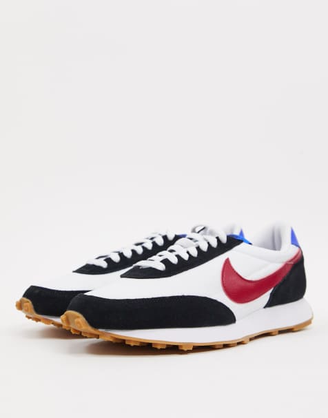 Nike Daybreak Black And Burgundy Gum Sole Trainers