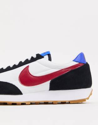 nike daybreak black and burgundy gum sole trainers