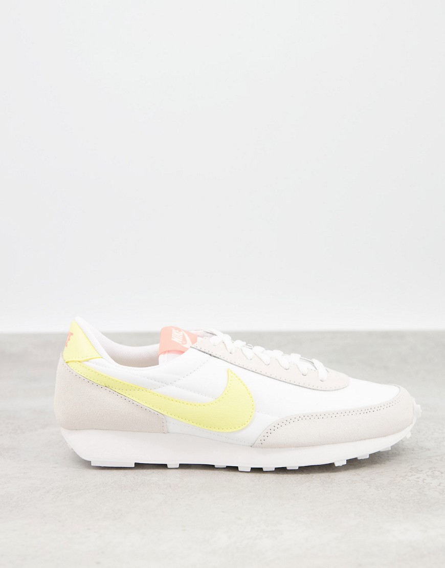 Nike Daybreak sneakers in off-white and yellow