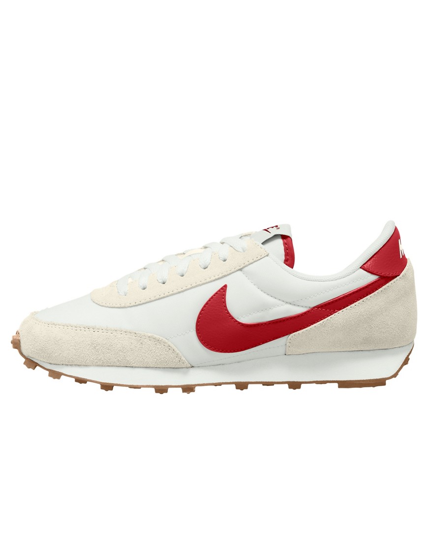 Nike Daybreak trainers in cream and red