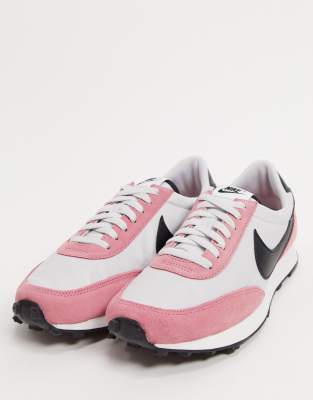 black and pink nike trainers