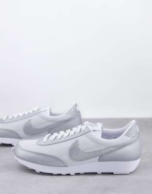 silver nike trainers