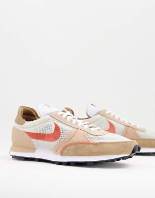 Nike Dbreak-type Mesh Sneakers In Light Bone/orange-grey In Grey